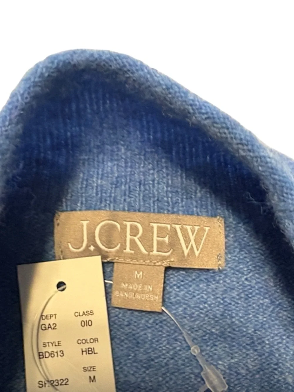 J. Crew Blue Rollneck Sweater Medium NWT